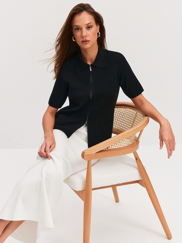 Равена жакет трикотажный (черный, 44-46)