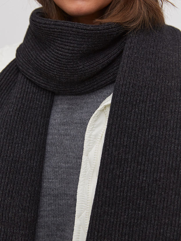 Ботаника комплект (шапка+шарф) трикотажный (темный маренго, 56-58)