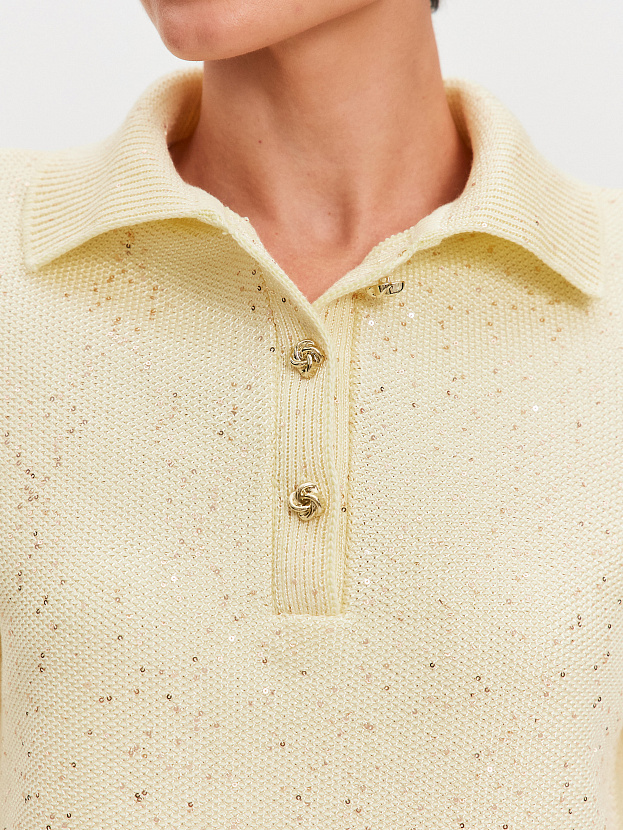 Айн джемпер (поло) трикотажный (бледно-желтый, 44-46)