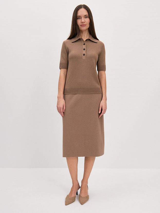 Симоне джемпер (футболка) трикотажный (какао, 44-46)