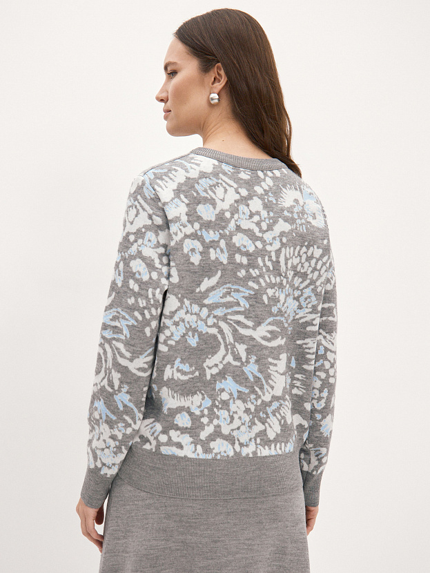 Мадлен джемпер трикотажный (серый меланж, 44-46)