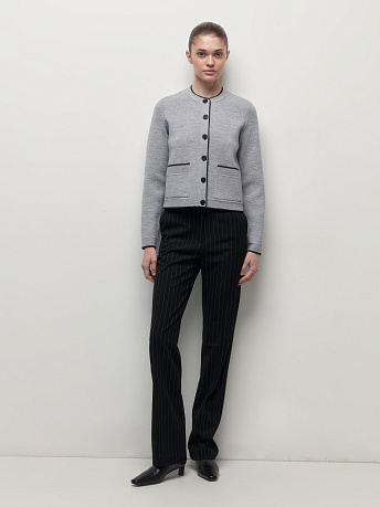 Жакет из шерсти мериноса с окантовкой Сириус