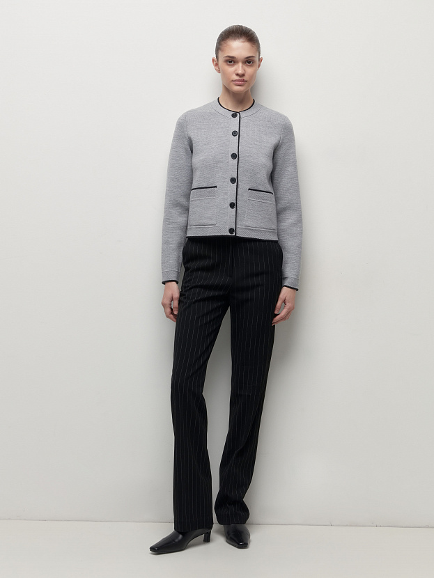 Сириус жакет трикотажный (светло-серый меланж, 46)