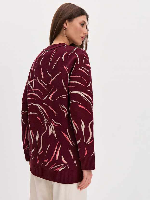 Гарда кардиган трикотажный (бордо, 44-46)