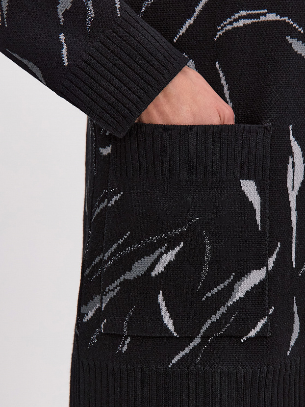 Гарда кардиган трикотажный (черный/серебро, 44-46)