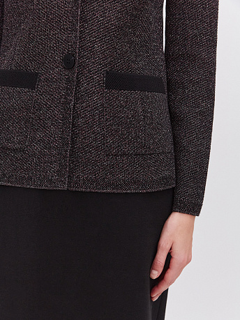 Жакет полуприталенный с люрексом Шайн