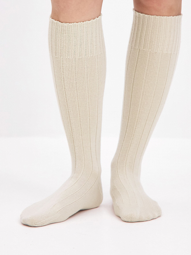 Гольфы трикотажные Степ (молочный, 36-40)