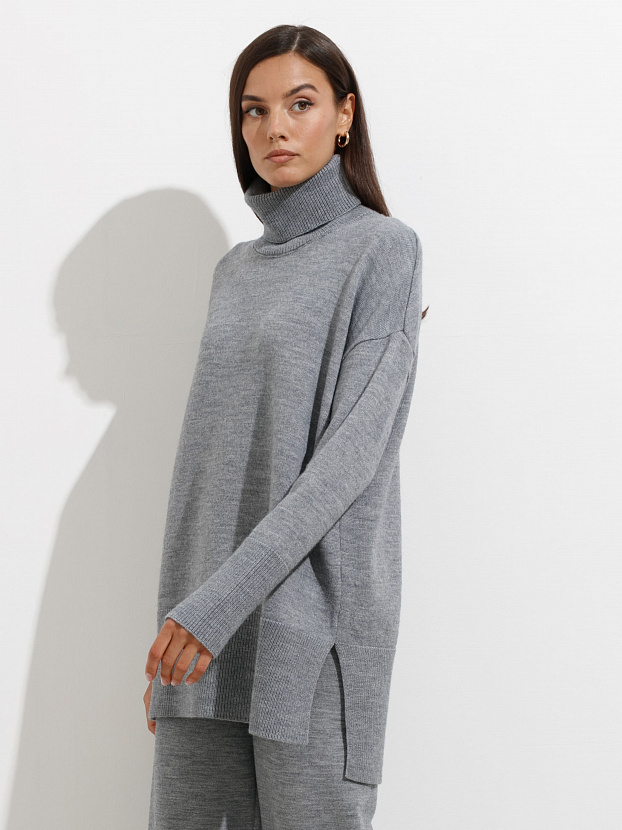 Сатурн джемпер трикотажный (серый меланж, 44-46)