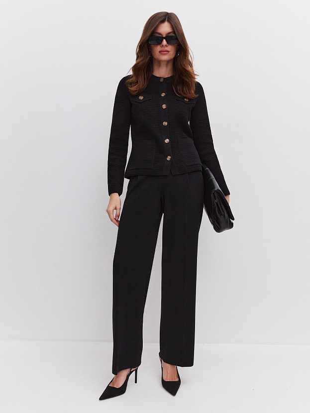 Шарм жакет трикотажный (черный, 46)