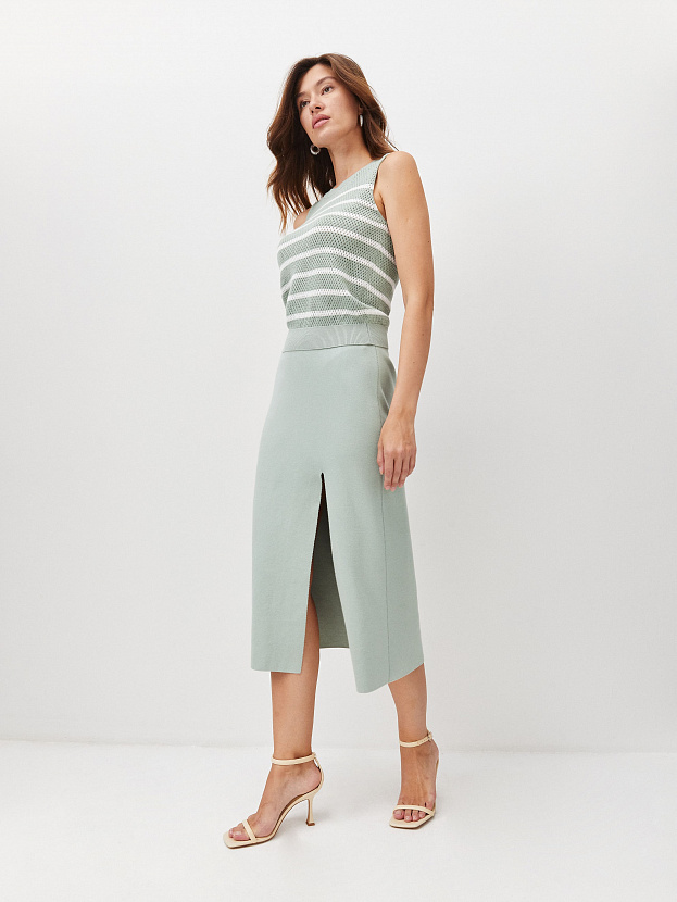 Лоск юбка трикотажная (св.зеленый, 46)