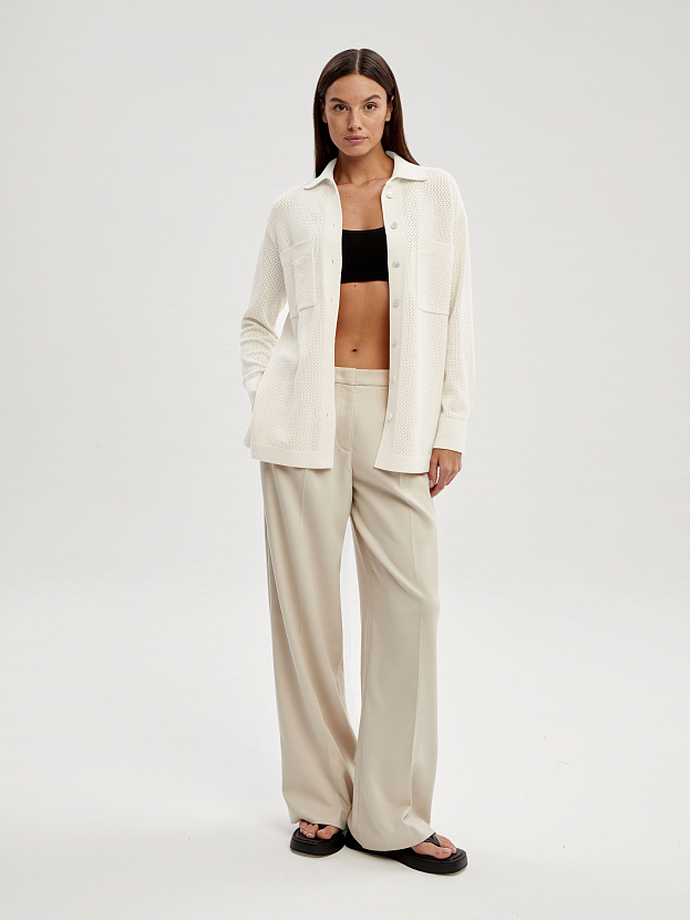 Джули кардиган трикотажный (белый, 44-46)