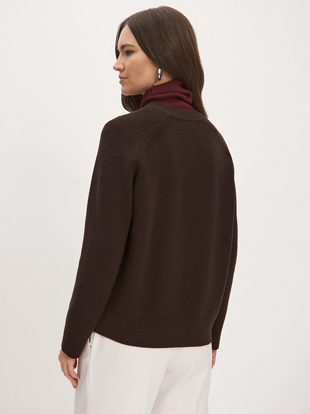 Рига кардиган трикотажный (темно-коричневый, 44-46)