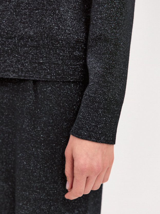 Нейс джемпер (бомбер) трикотажный (черный, 44-46)