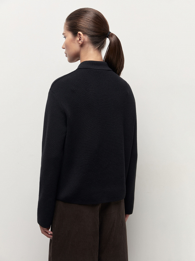 Крафт джемпер трикотажный (черный, 44-46)