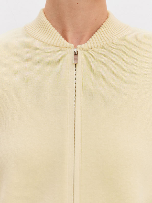 Сиетл джемпер (бомбер) трикотажный (бледно-желтый, 44-46)