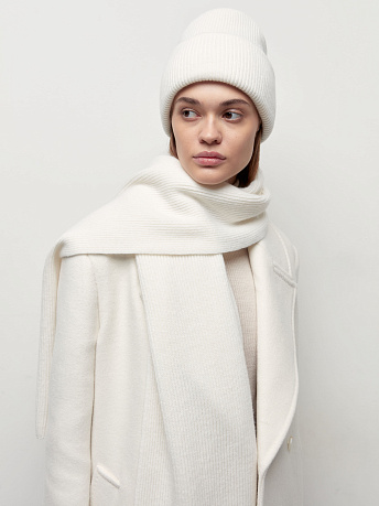 Комплект из шапки и шарфа из шерсти мериноса Ботаника