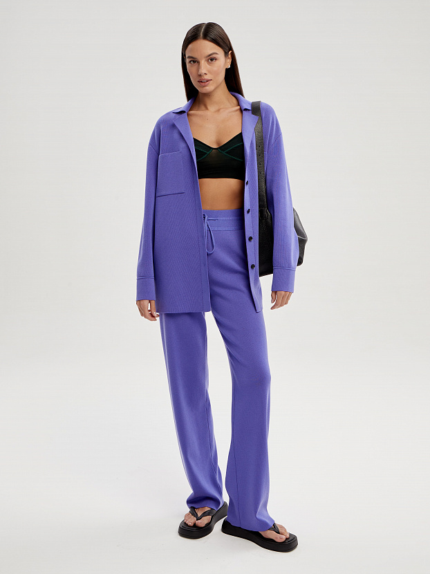 Портофино костюм (рубашка+брюки) трикотажный (фиолетовый, 40-42/164-170)