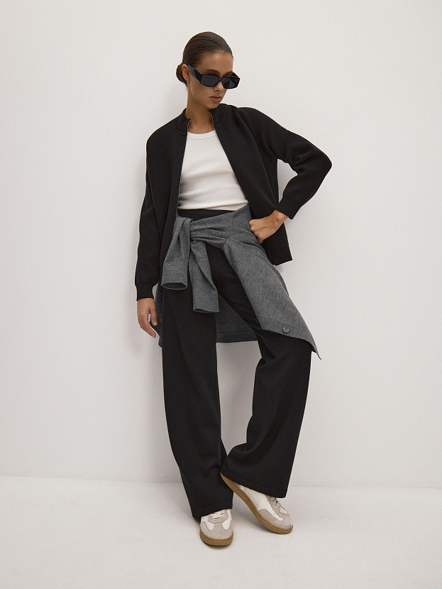 Фуджи брюки трикотажные (черный, 44-46/164-170)