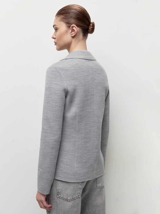 Имбирь жакет трикотажный (светлый маренго, 46)