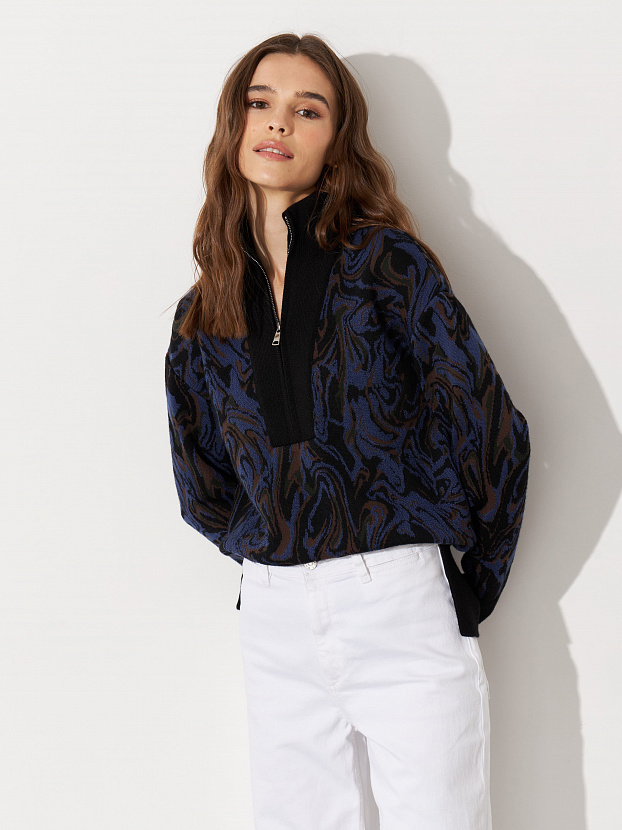 Грация джемпер трикотажный (черный, 44-46)