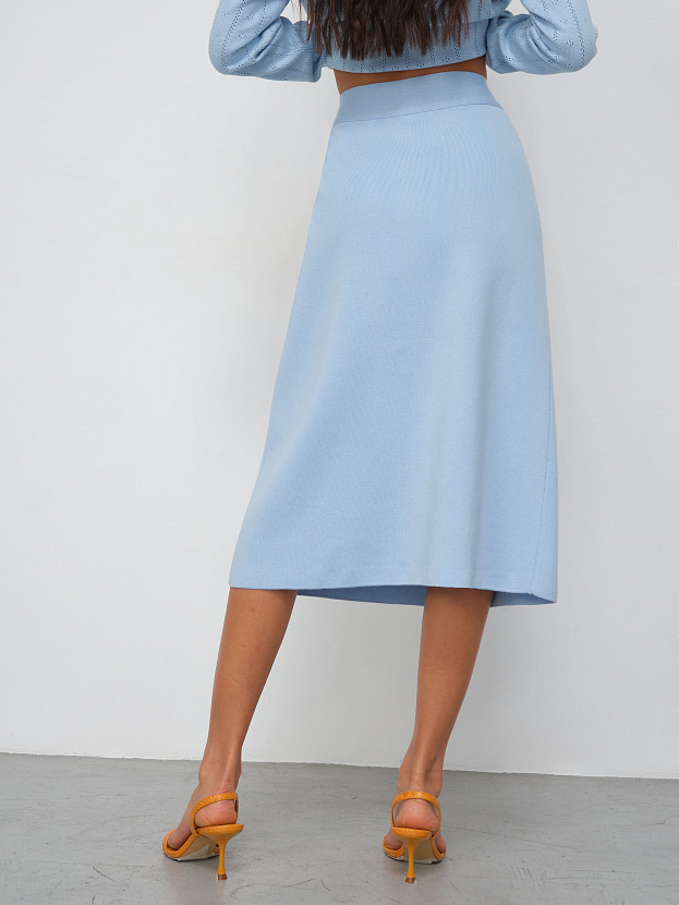 Моне юбка трикотажная (голубой, 46)