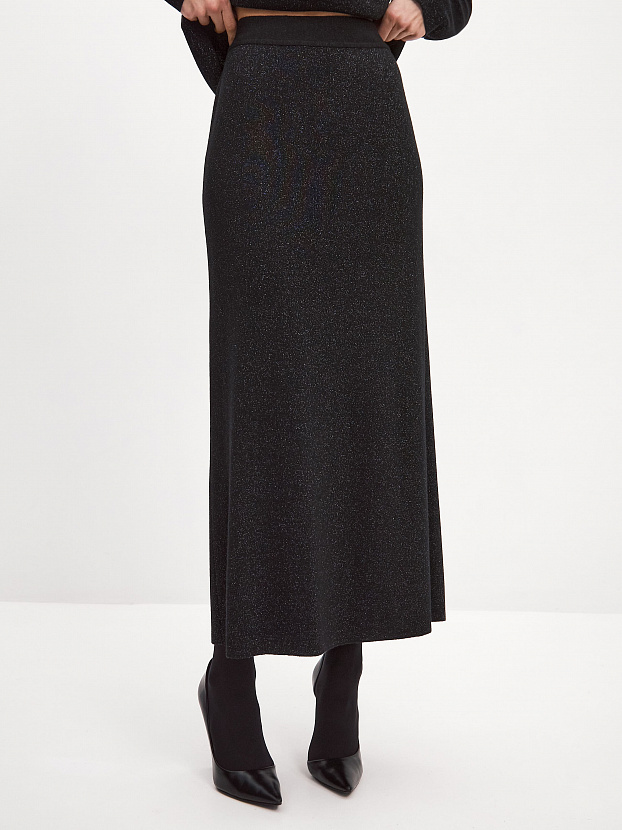 Рене юбка трикотажная (черный, 44-46)