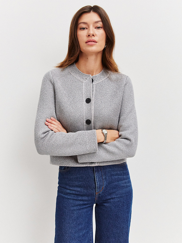 Антарес жакет трикотажный (серый, 44-46)