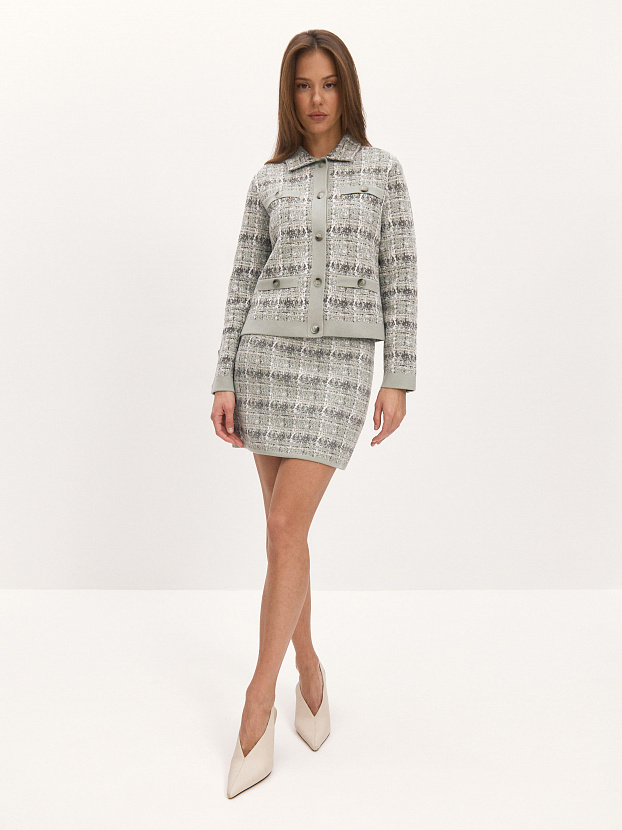 Шанель юбка трикотажная (светло-зеленый, 46)