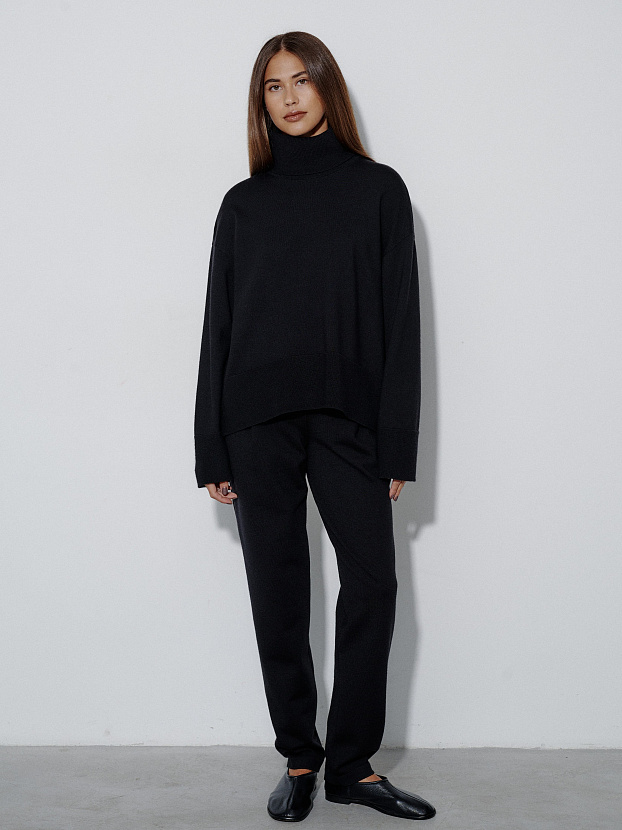 Вест брюки трикотажные (черный, 44-46/164-170)