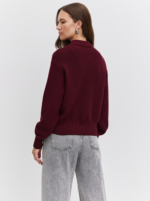 Эльба джемпер (бомбер) трикотажный (бордо, 44-46)