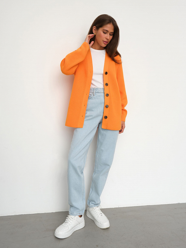 Родос кардиган трикотажный (оранжевый, 44-46)