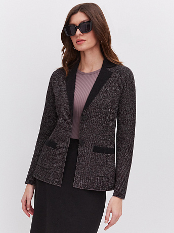 Жакет полуприталенный с люрексом Шайн