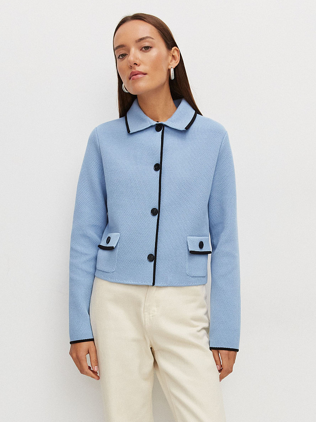 Элира жакет трикотажный (голубой, 44-46)