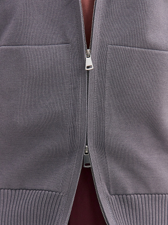 Кардиган мужской из хлопка с карманами на молнии