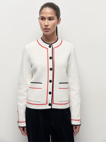 Жакет с акцентной отделкой кантом Майя