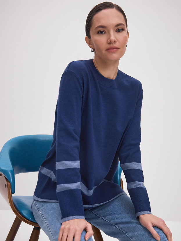 Стрит джемпер трикотажный (т. синий, 44-46)