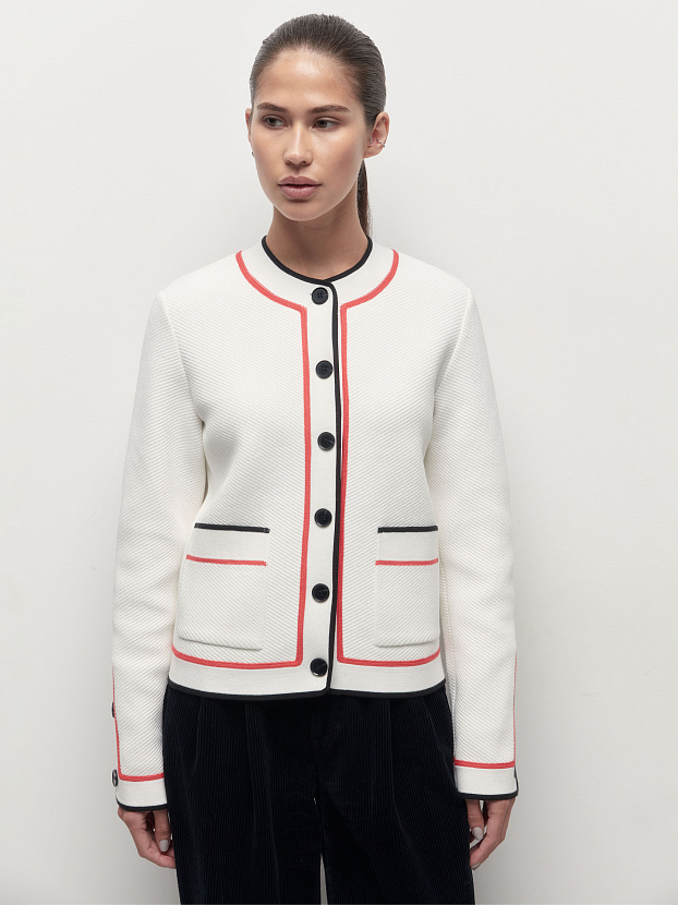 Майя жакет трикотажный (белый, 46-48)