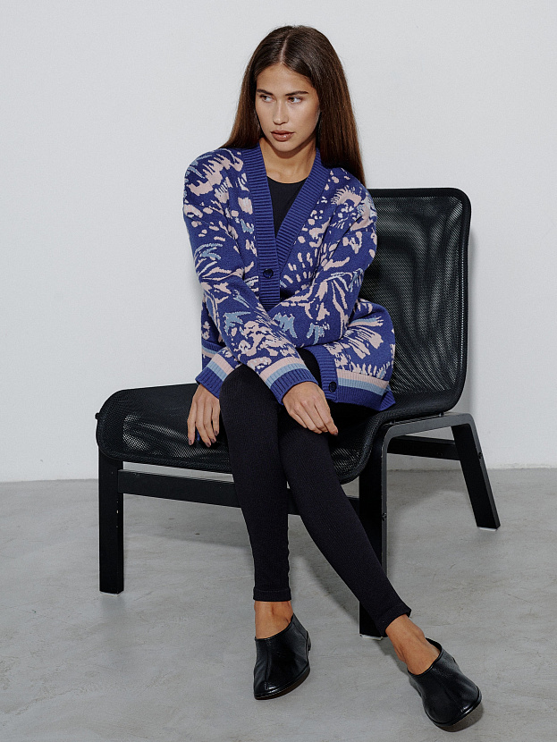 Горизонт кардиган трикотажный (синий, 44-46)