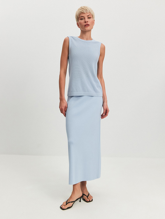 Моника юбка трикотажная (голубой, 40-42/164-170)