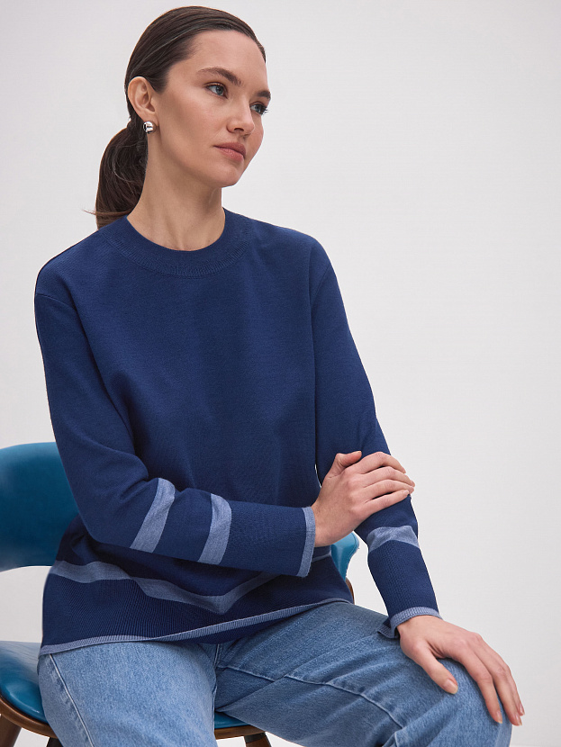 Стрит джемпер трикотажный (т. синий, 44-46)