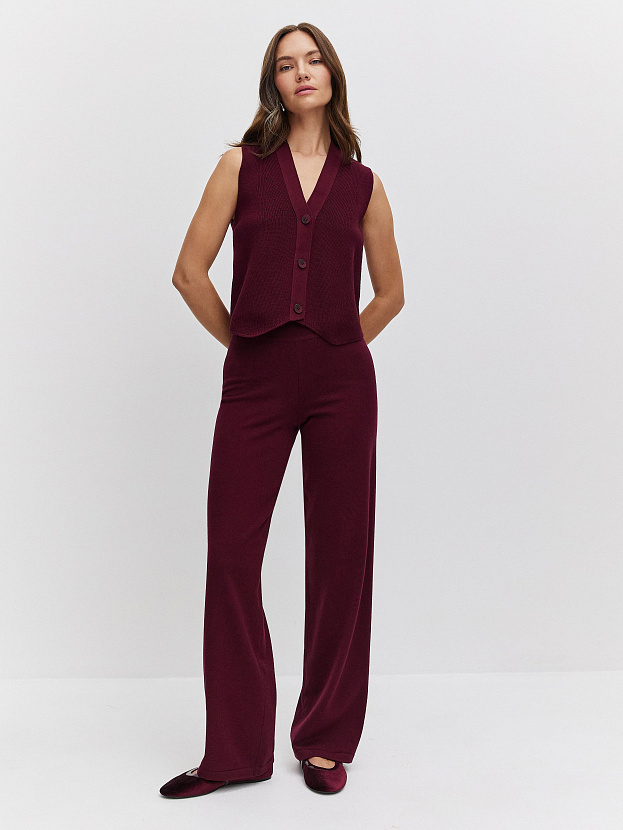 Вита жилет трикотажный (бордо, 44-46)