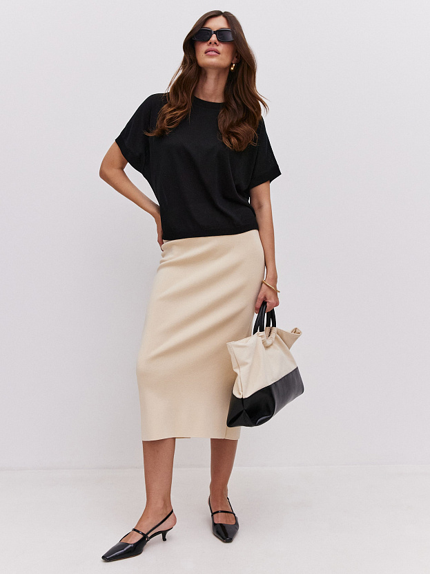 Мика джемпер (футболка) трикотажный (черный, One size (44-52))