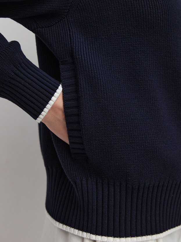 Гранд джемпер (бомбер) трикотажный (т.синий, 44-46)