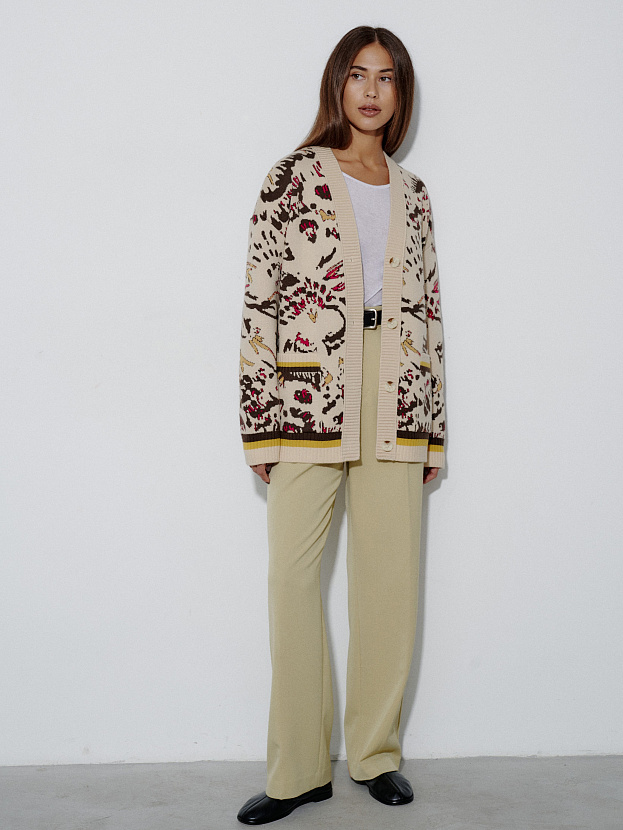 Горизонт кардиган трикотажный (кремовый, 44-46)