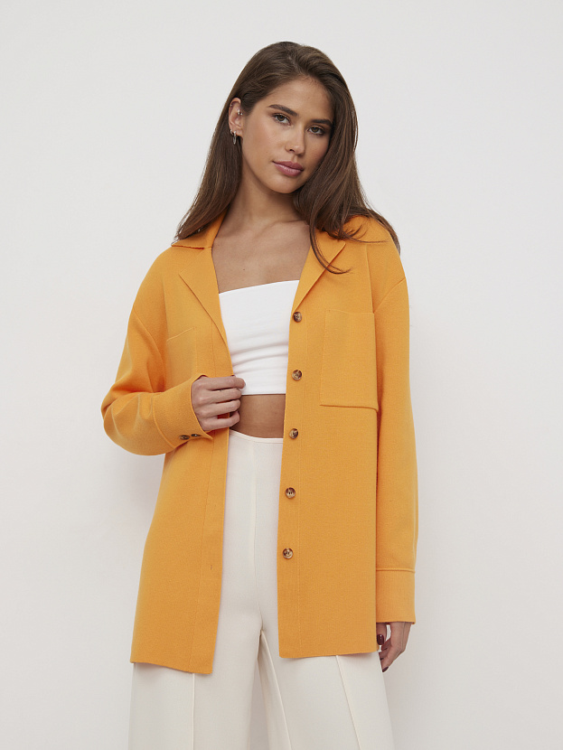 Тира кардиган трикотажный (оранжевый, 44-46)