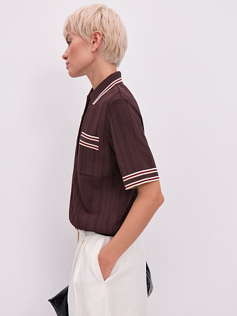 Футболка-поло с акцентными полосками Льюис