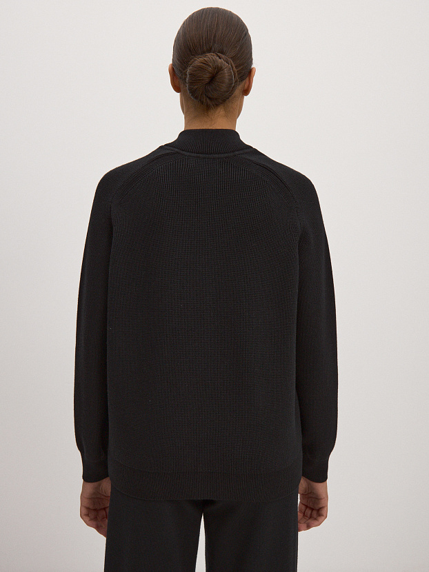 Денвер джемпер (бомбер) трикотажный (черный, 44-46)