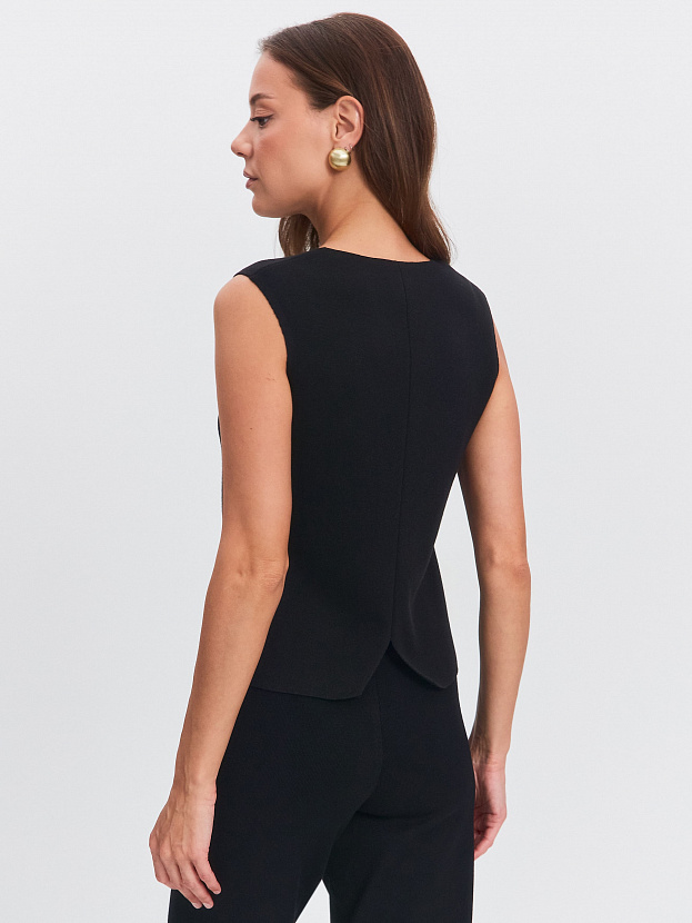 Тиффани жилет трикотажный (черный, 44-46)