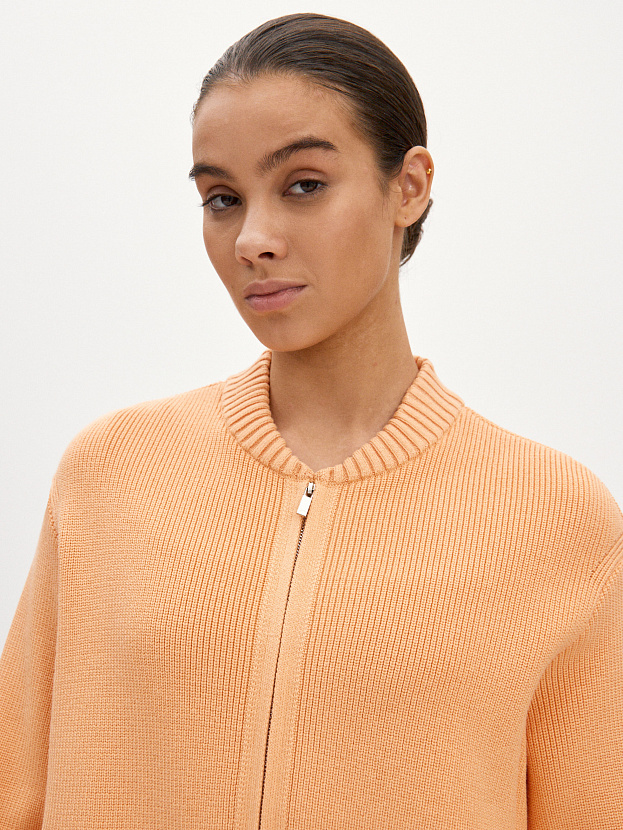 Честер джемпер (бомбер) трикотажный (абрикосовый, 44-46)