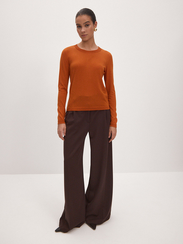 Петра джемпер (лонгслив) трикотажный (терракотовый, 44-46)